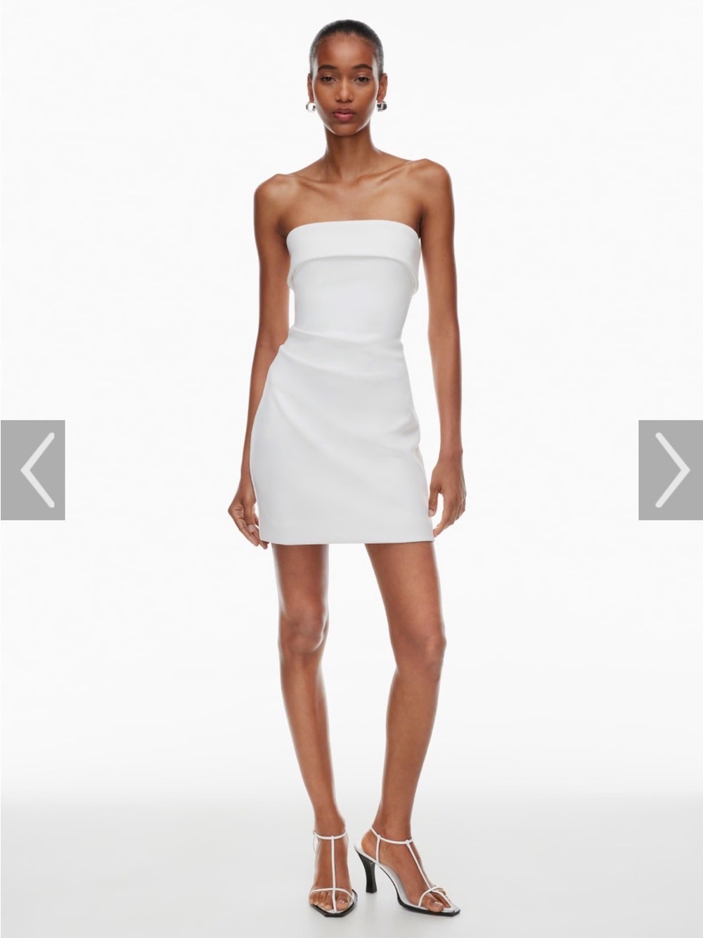 Babaton Aritzia White Strapless Mini Dress - Eyecatcher Mini -  size small NWT